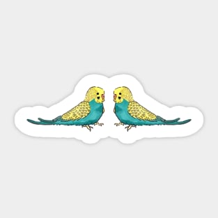 Budgie - Graywing in green line Sticker